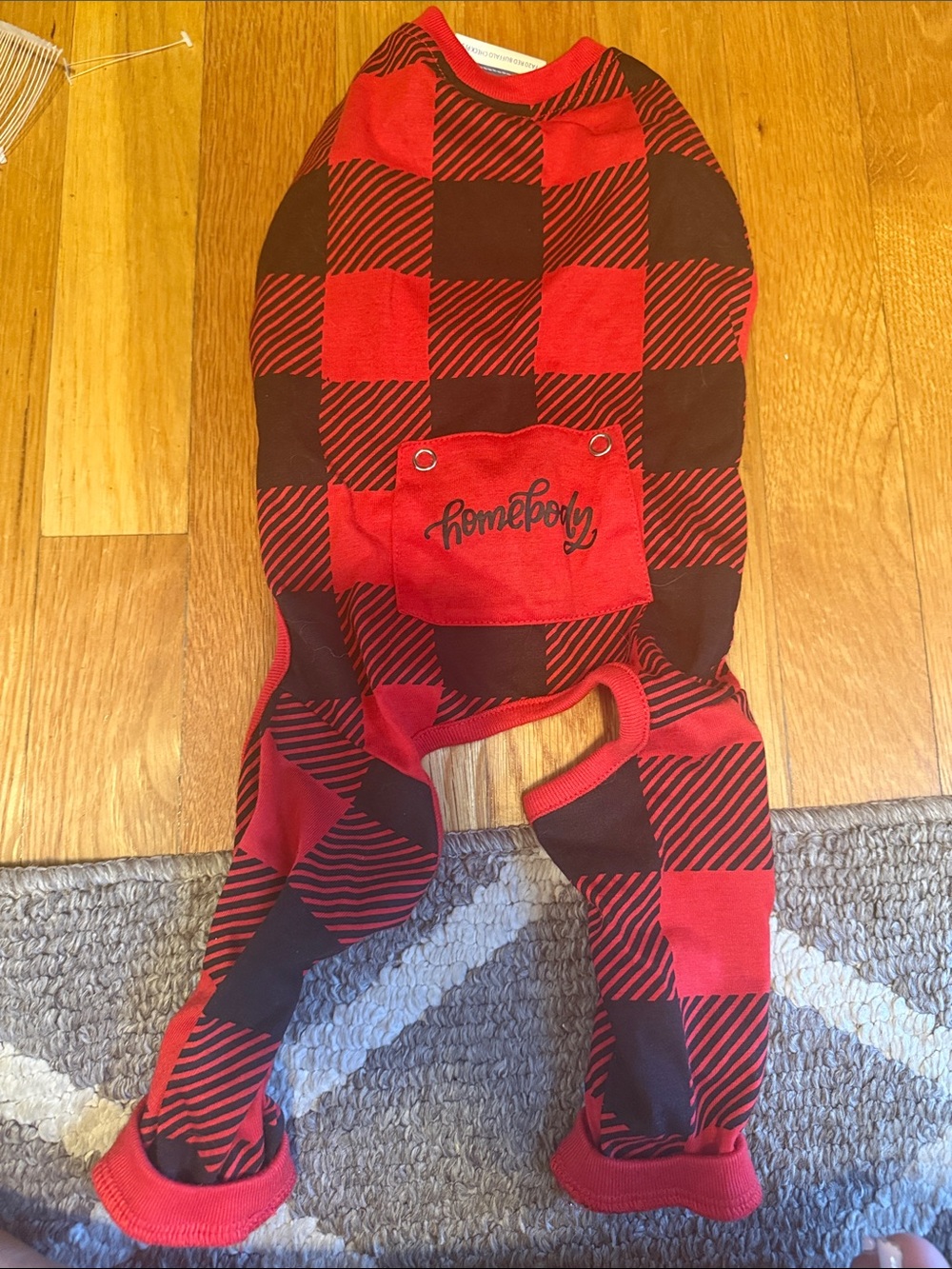 Top Paw Red and Black Buffalo Plaid Dog Pajamas